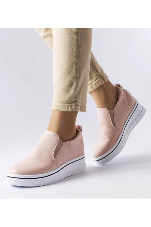 Francoeur Pink Slip-on Wedge Sneakers