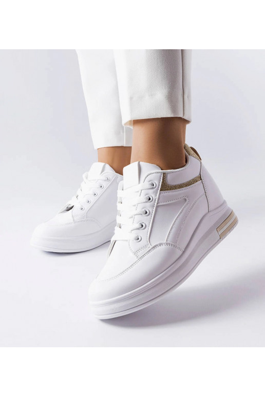 Hvide sneakers med glitterindsatser...