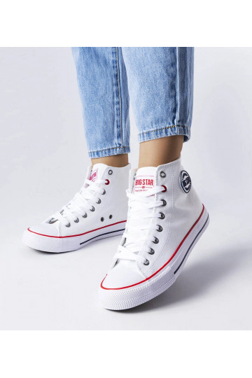 Hvide high-top sneakers...