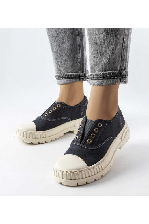 Sorte Walton sneakers med elastik