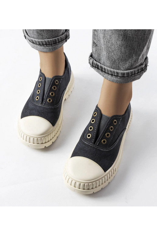 Sorte Walton sneakers med elastik