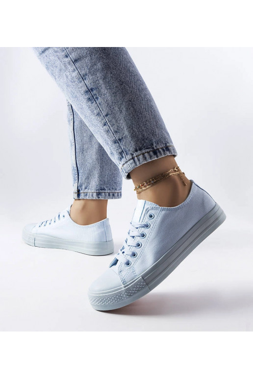 Esmeraude sneakers i blåt stof