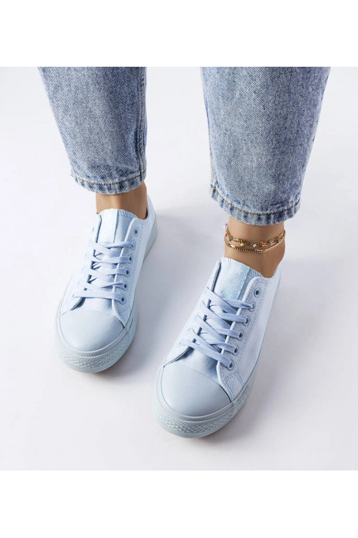 Esmeraude sneakers i blåt stof