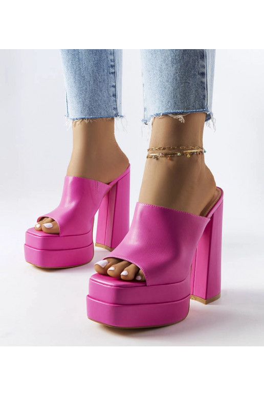 Pink højhælede flip-flops Mertzon