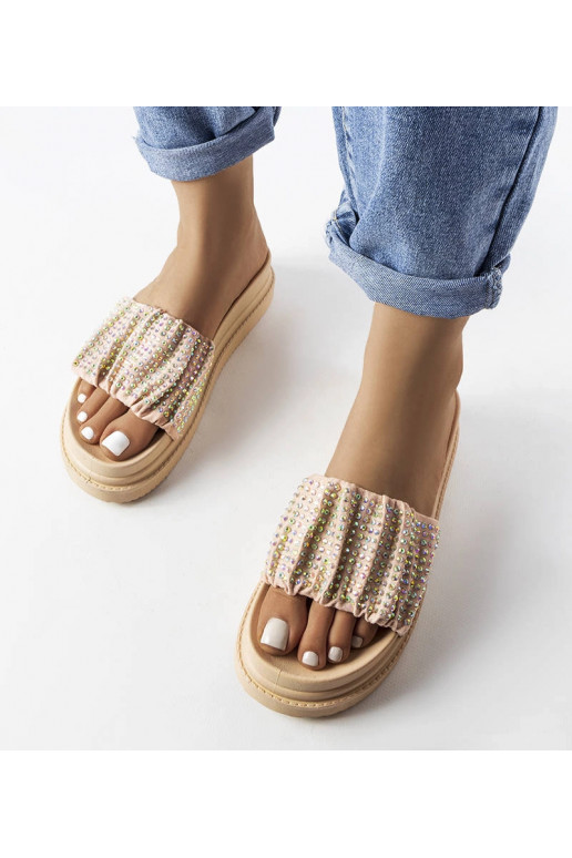 Pink platform muldyr med zirkoner Franet