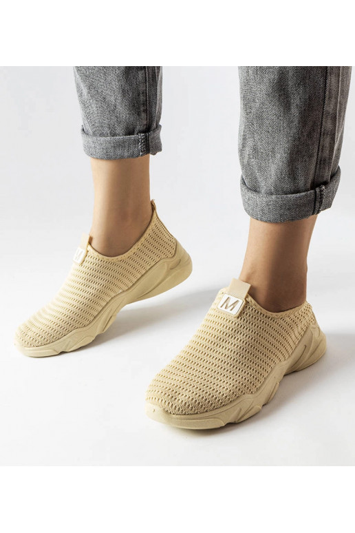 Azalee Beige Slip-On Sneakers til...
