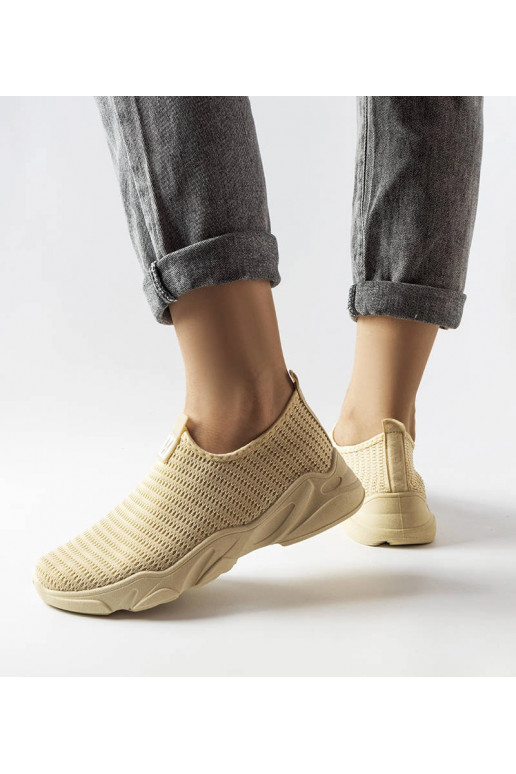Azalee Beige Slip-On Sneakers til...
