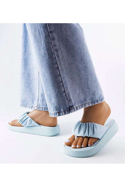 Filena blå rynkede flip-flops