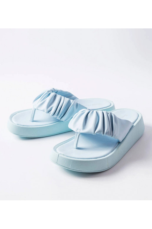 Filena blå rynkede flip-flops