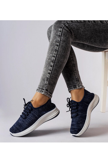 Tommaso sneakers i blåt stof 2