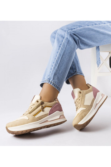 Delid beige og pink...