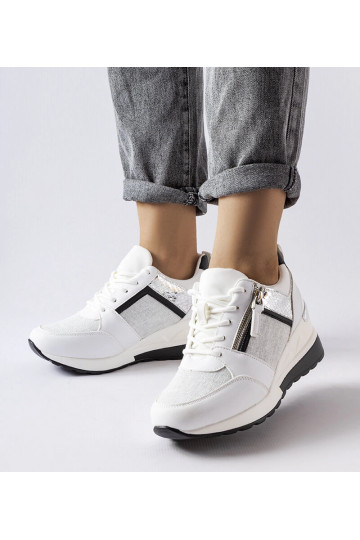 Deodata hvide wedge sneakers