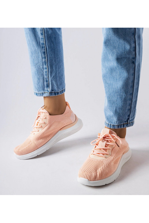 Nelson orange og hvide sneakers