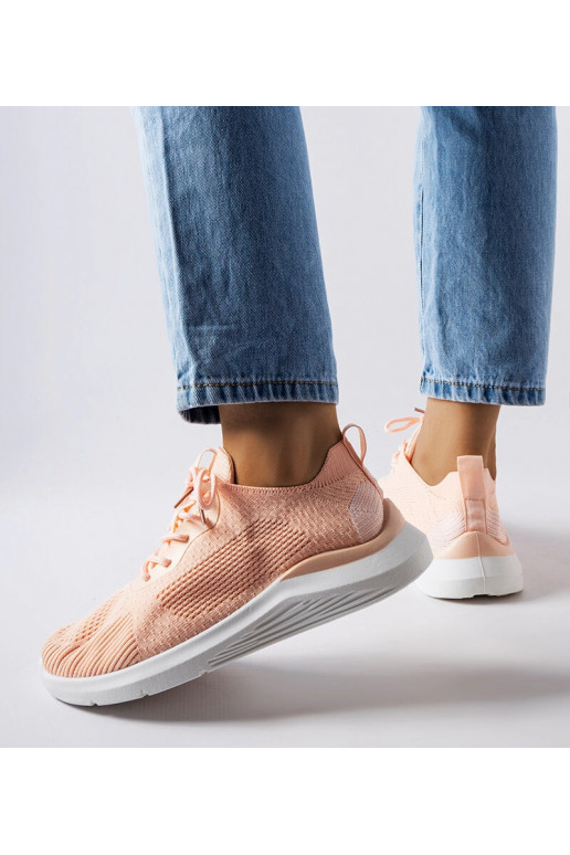 Nelson orange og hvide sneakers
