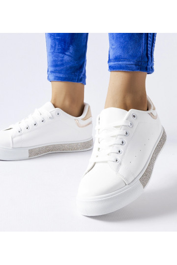 Hvide og beige sneakers med... 2