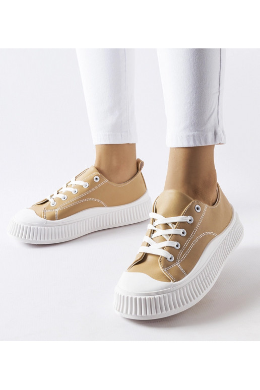 Beige Erbezzo platform sneakers