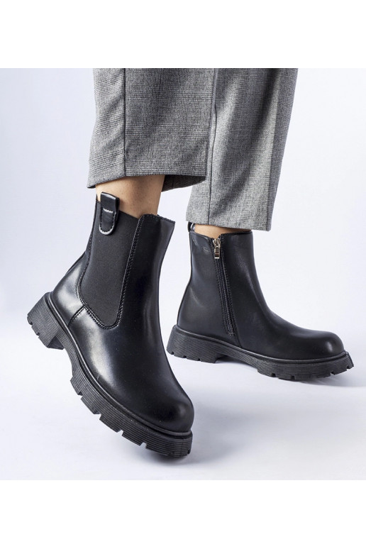 Sorte klassiske ankelstøvler Giacinta