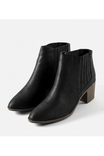 Sorte slip-on ankelstøvler... 2