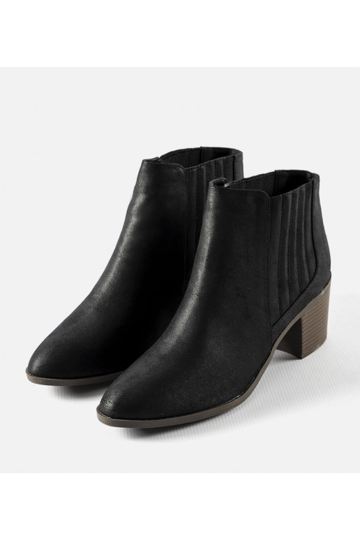 Sorte slip-on ankelstøvler Pyramid