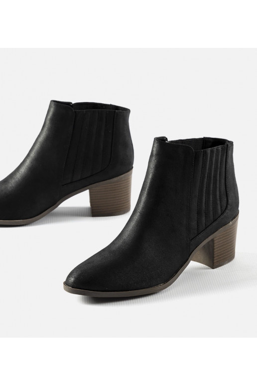 Sorte slip-on ankelstøvler Pyramid