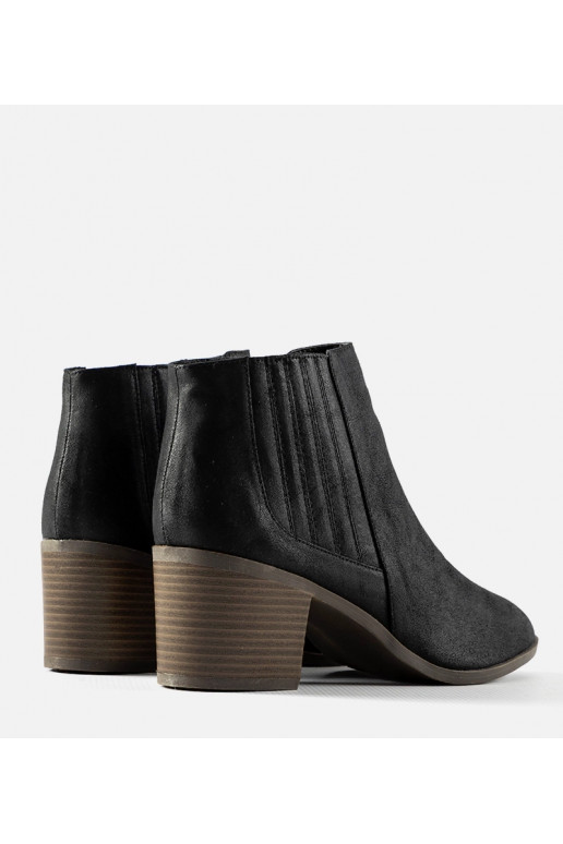 Sorte slip-on ankelstøvler Pyramid
