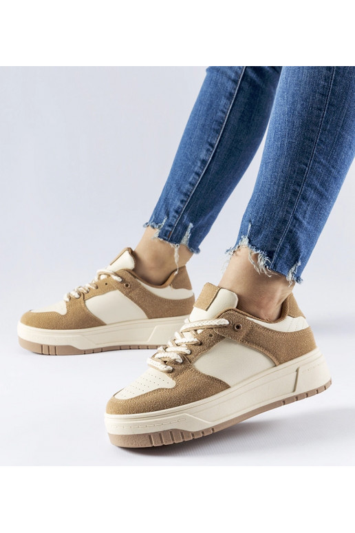 Beige Crim platform sneakers