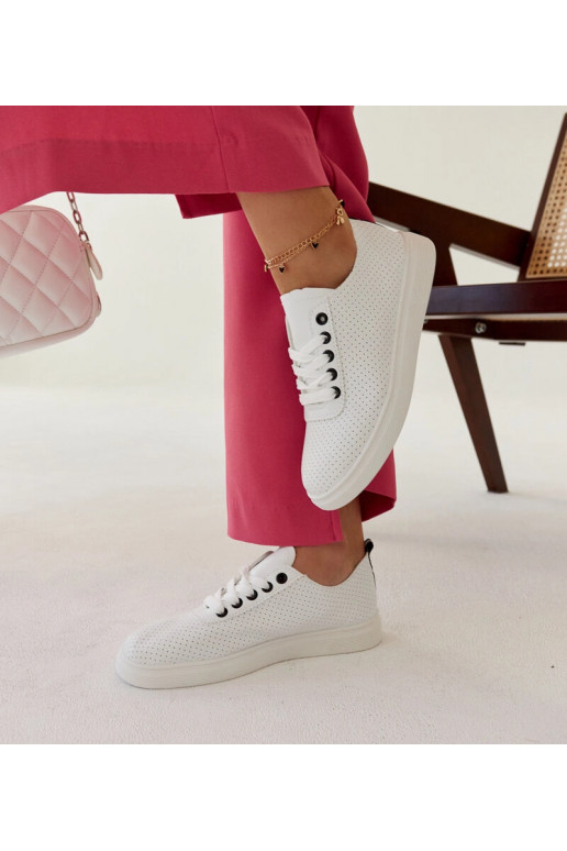 Hvide øko-læder sneakers Sandrine
