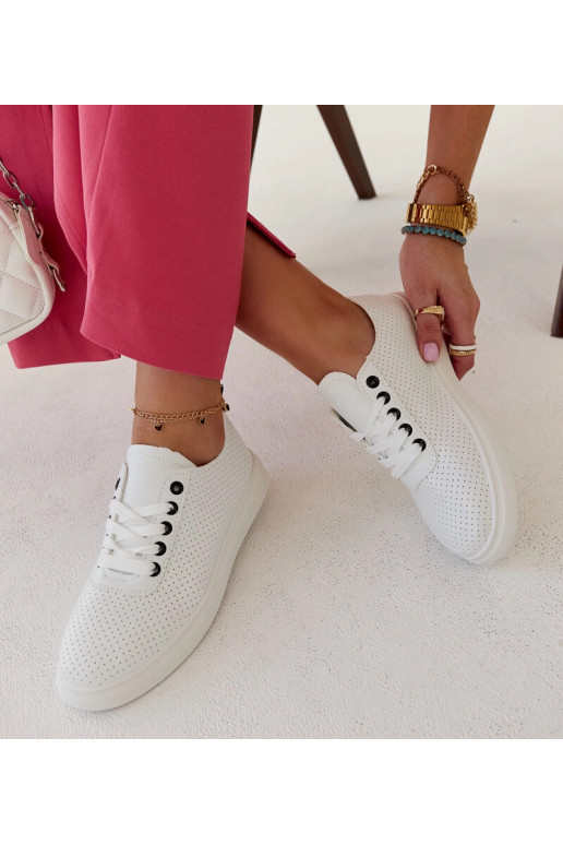 Hvide øko-læder sneakers Sandrine