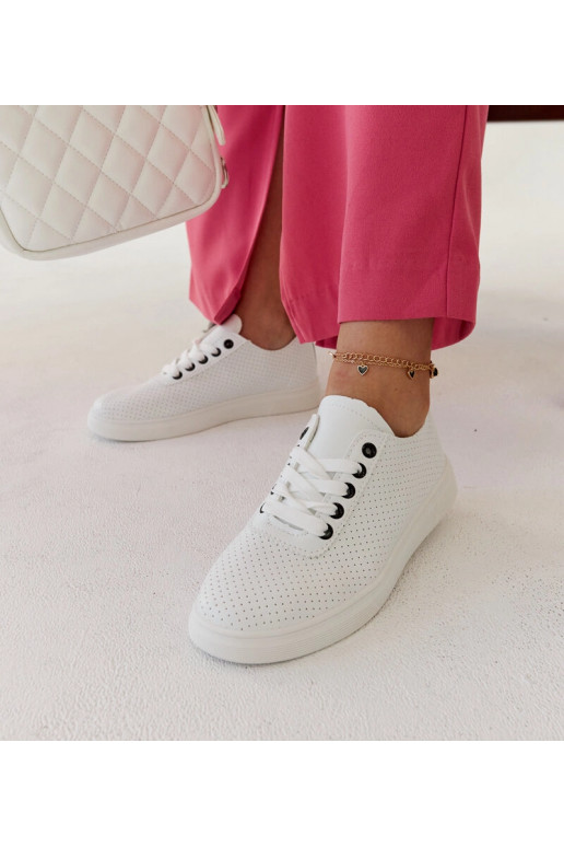 Hvide øko-læder sneakers Sandrine