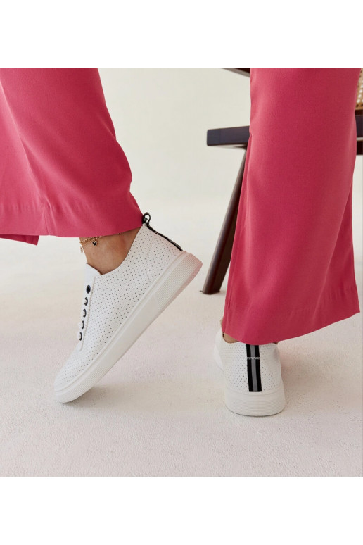 Hvide øko-læder sneakers Sandrine