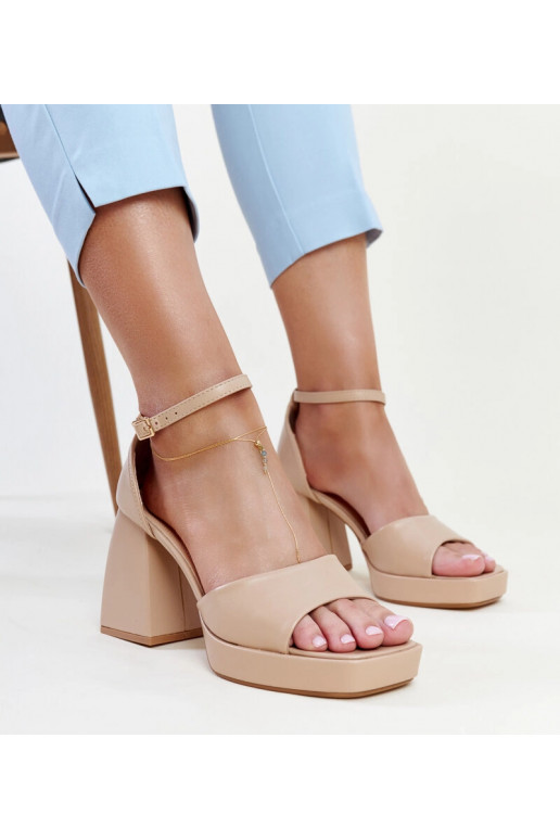 Vesna mørkebeige højhælede sandaler Vesna mørkebeige højhælede sandaler