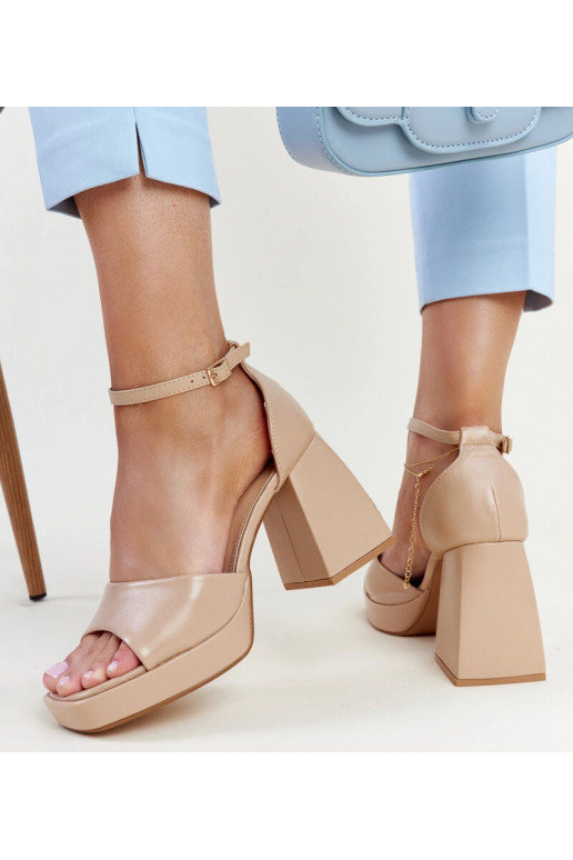 Vesna mørkebeige højhælede sandaler Vesna mørkebeige højhælede sandaler