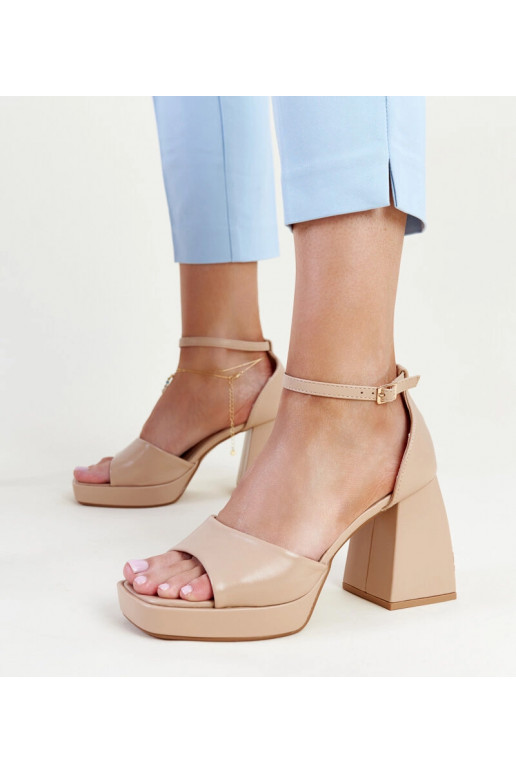 Vesna mørkebeige højhælede sandaler Vesna mørkebeige højhælede sandaler