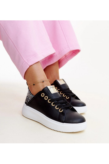 Sorte sneakers med zirkoner... 2