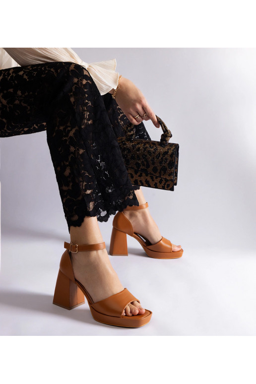 Brune Isolina sandaler med chunky hæl Brune Isolina sandaler med chunky hæl
