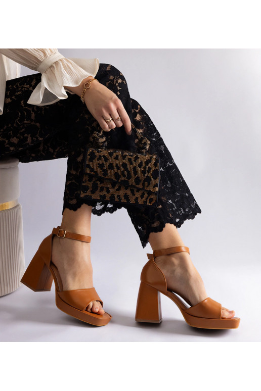 Brune Isolina sandaler med chunky hæl Brune Isolina sandaler med chunky hæl