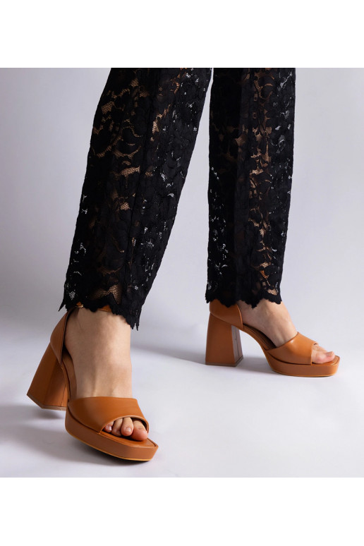 Brune Isolina sandaler med chunky hæl Brune Isolina sandaler med chunky hæl