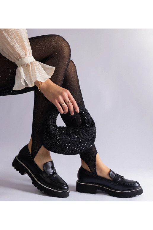 Sorte loafers i imiteret læder... Sorte loafers i imiteret læder...