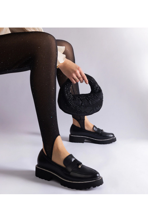 Sorte loafers i imiteret læder... Sorte loafers i imiteret læder...