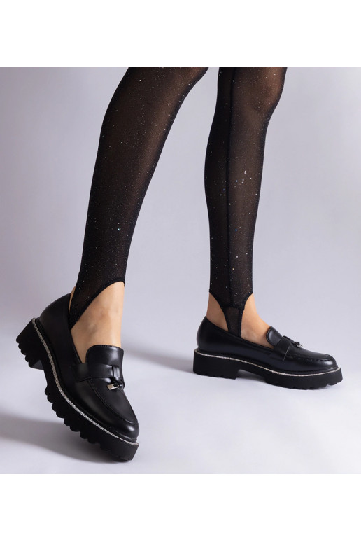 Sorte loafers i imiteret læder... Sorte loafers i imiteret læder...