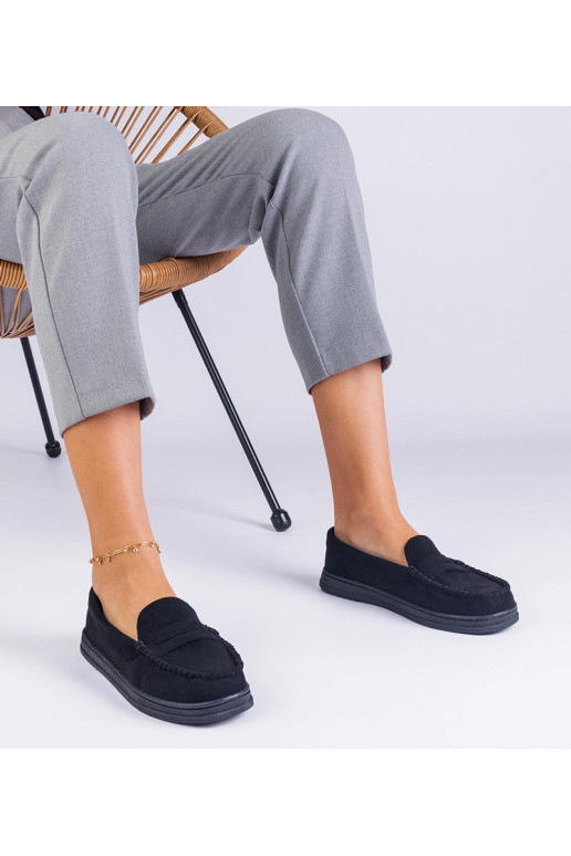 Zwarte dames schoenen van kunstsuède...