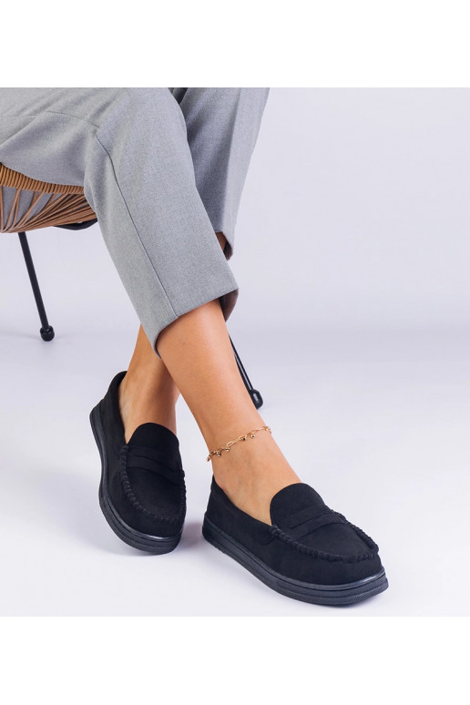 Zwarte dames schoenen van kunstsuède...