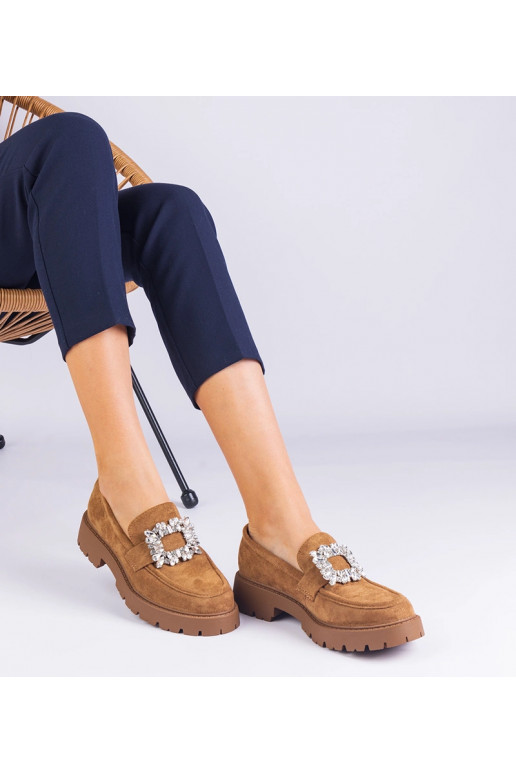 Brune damemoccasiner lavet af...