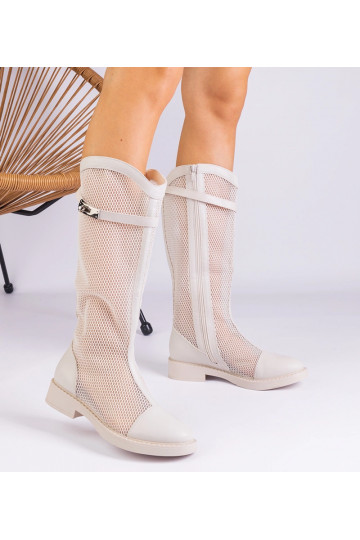 Hvide mesh høje støvler... 2