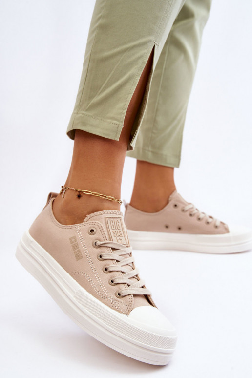 Laag met veters Sneakers Big Star LL274969 beige