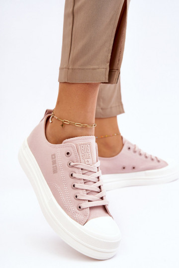 Laag met veters Sneakers Big Star LL274970 Nude