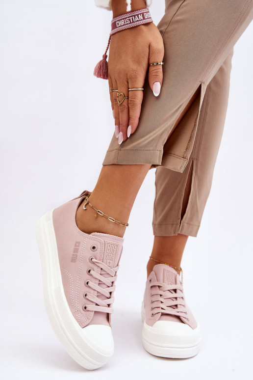 Laag met veters Sneakers Big Star LL274970 Nude