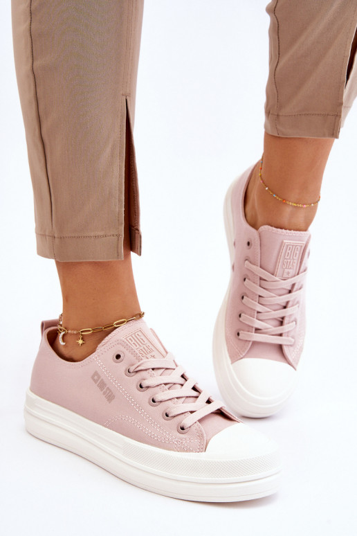 Laag met veters Sneakers Big Star LL274970 Nude