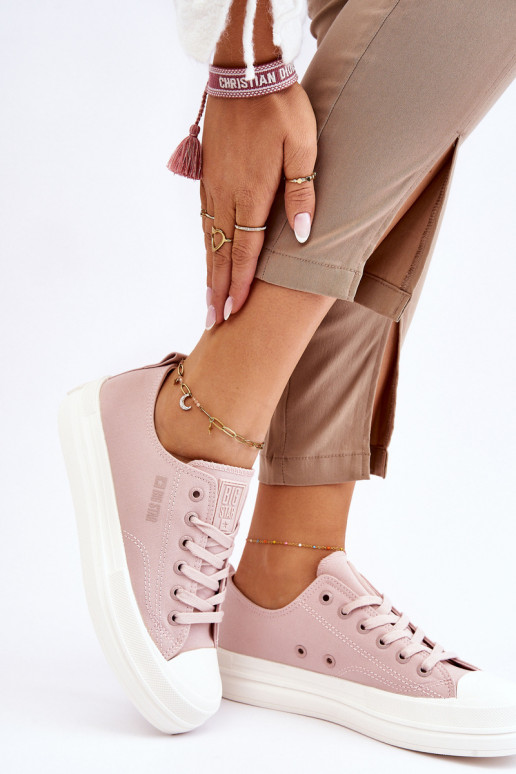 Laag met veters Sneakers Big Star LL274970 Nude