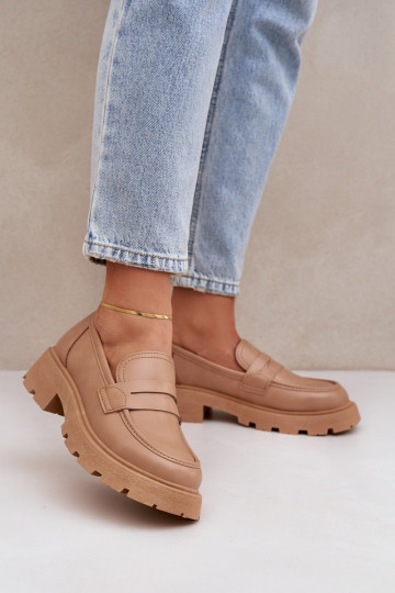 dames mocassins van ecoleer beige Sendall